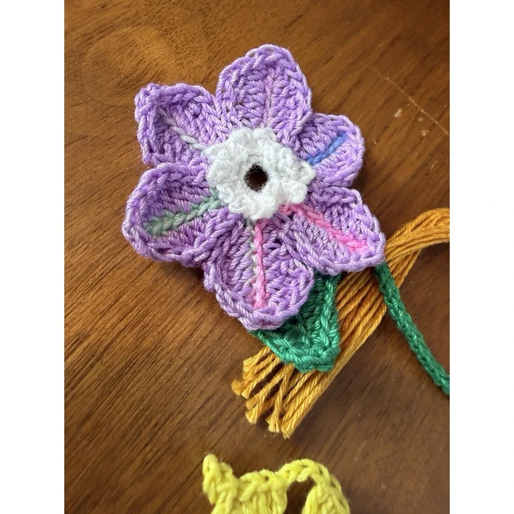 Handmade Crochet Bookmark Lot of 30 Cross Flowers Lanterns Multicolor Artisan